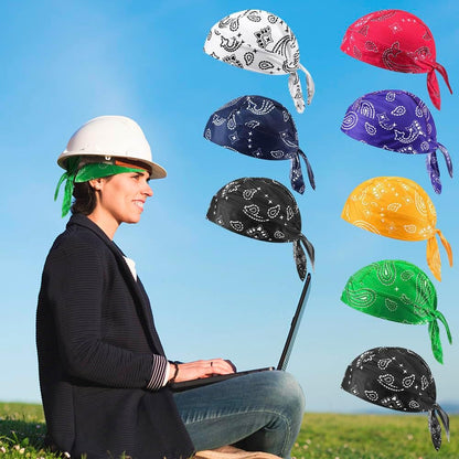 8Pcs Do Rag Skull Cap Bandana Hat Doo Rags Beanie Cooling Sweat Wicking Head Wraps Cycling Helmet Liner V1259-DP01-A-3746