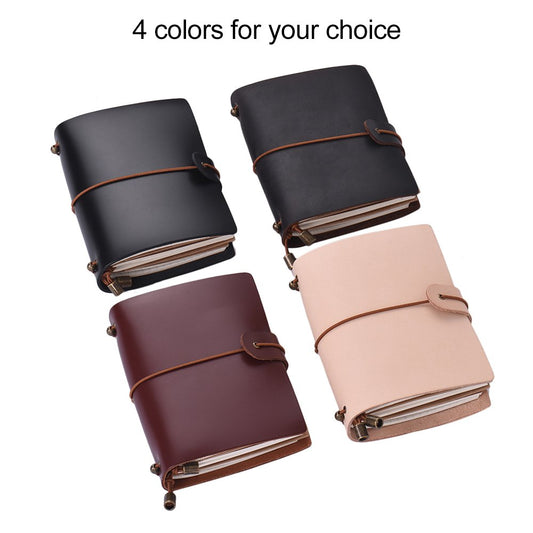 Leather Soft Cover Refillable Journal Notebook with Elastic Strap Diary Travel Business Notepad Lined Blank V1259-DP01-A-3749