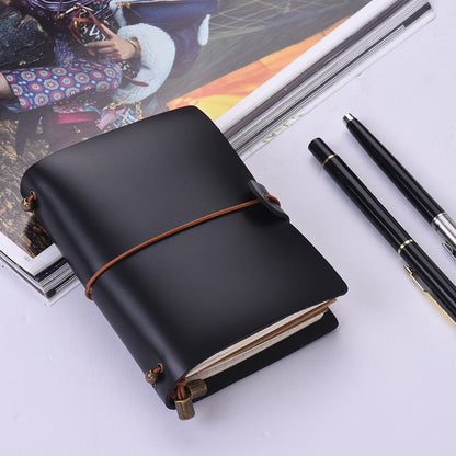 Leather Soft Cover Refillable Journal Notebook with Elastic Strap Diary Travel Business Notepad Lined Blank V1259-DP01-A-3749