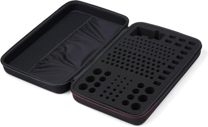 Black EVA Battery Organizer Case with Zipper, Holds 146 Batteries (6D 8C 13 9V 61AA 58AAA), Compact V1259-DP01-A-3754