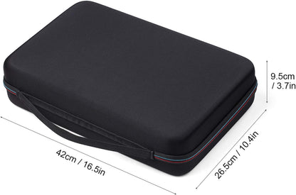Black EVA Battery Organizer Case with Zipper, Holds 146 Batteries (6D 8C 13 9V 61AA 58AAA), Compact V1259-DP01-A-3754