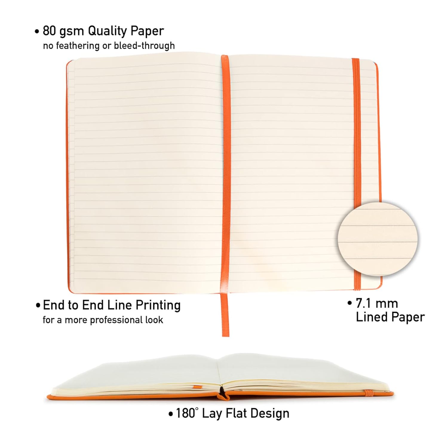 3Pcs Leatherette A6 Journal Writing Notebook Elastic Band Lined Paper School Office Supplies (Blue) V1259-DP01-A-3757