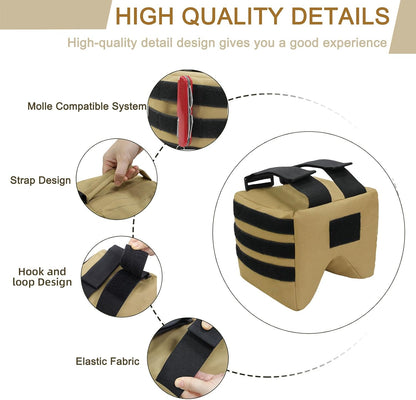 Front or Rear Squeeze Bag Shooting Range Bag Bench Bag with Strap for Shooting Hunting V1259-DP01-A-3759