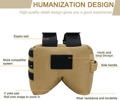 Front or Rear Squeeze Bag Shooting Range Bag Bench Bag with Strap for Shooting Hunting V1259-DP01-A-3759