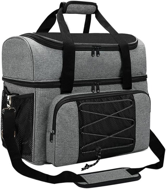 Bowling Bag for 2 Balls Portable Bowling Tote Bag with Padded Ball Holder for Double Ball and Pair of Bowling V1259-DP01-A-3764