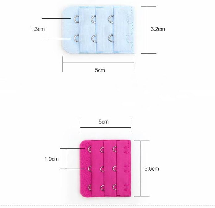 36 Pieces Bra Extenders, 2 & 3 Hooks, Brassiere Extension Hooks for Women, Soft Cotton, Practical & Cozy, V1259-DP01-A-3769