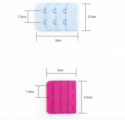 36 Pieces Bra Extenders, 2 & 3 Hooks, Brassiere Extension Hooks for Women, Soft Cotton, Practical & Cozy, V1259-DP01-A-3769