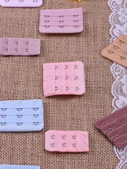 36 Pieces Bra Extenders, 2 & 3 Hooks, Brassiere Extension Hooks for Women, Soft Cotton, Practical & Cozy, V1259-DP01-A-3769
