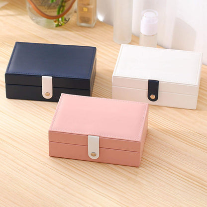 Stylish and Functional PU Leather Jewelry Storage Box for Organized Accessories V1259-DP01-A-3777