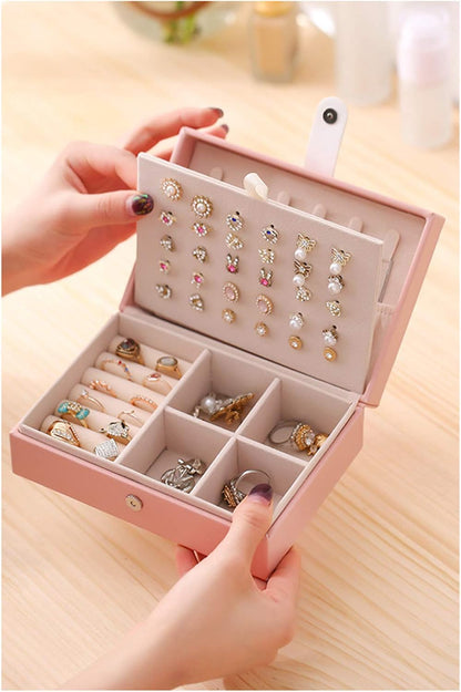 Stylish and Functional PU Leather Jewelry Storage Box for Organized Accessories V1259-DP01-A-3777