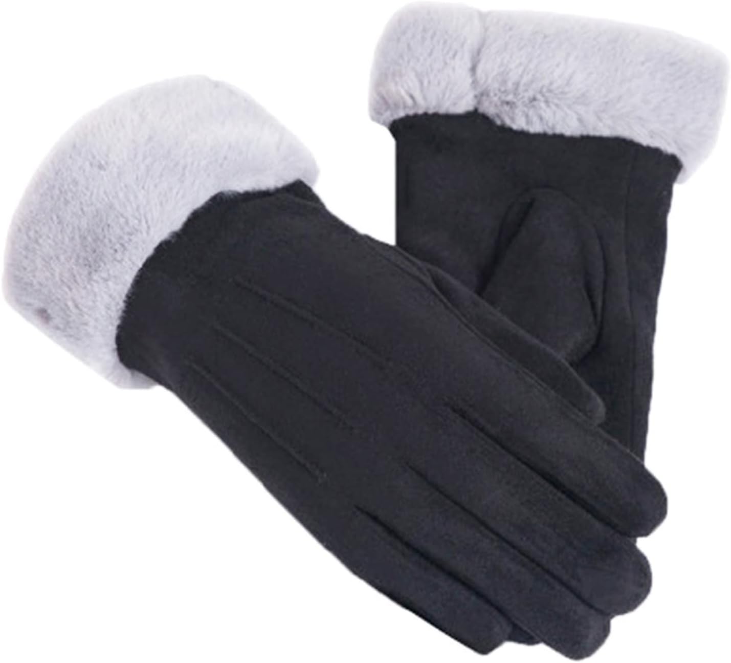 Winter Touch Screen with Soft Velvet Lining, Stylish Faux Suede Leather & Polyester Design for Women V1259-DP01-A-3779