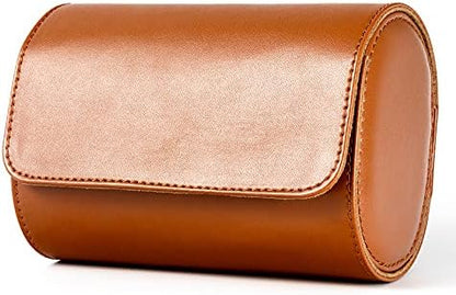 Premium Leather Mechanical Watch Storage Box - 3 Slot Dustproof Travel Case for Home Use, Brown V1259-DP01-A-3784