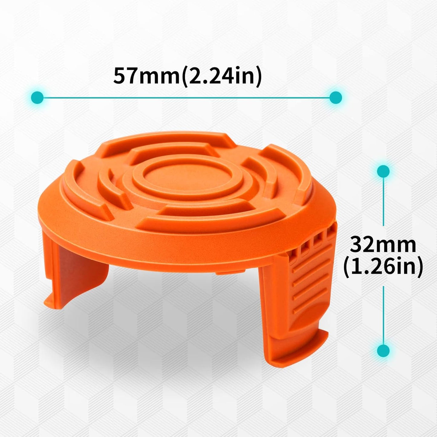 Spool Cap Cover for Worx,Trimmer Replacement Spool Cap Covers for Worx,Suitable for Worx Weed Eater (3 Pack) V1259-DP01-A-3786