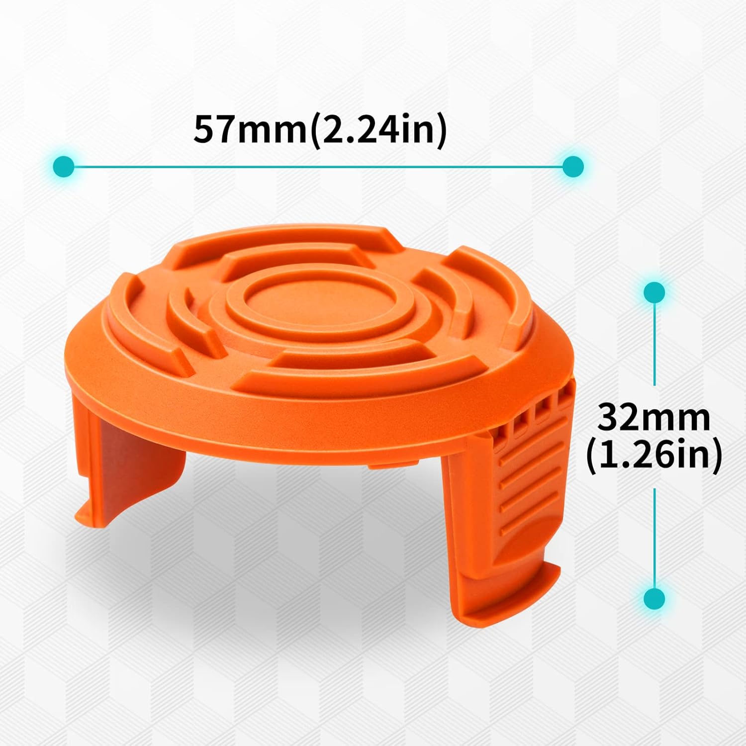 Spool Cap Cover for Worx,Trimmer Replacement Spool Cap Covers for Worx,Suitable for Worx Weed Eater (3 Pack) V1259-DP01-A-3786