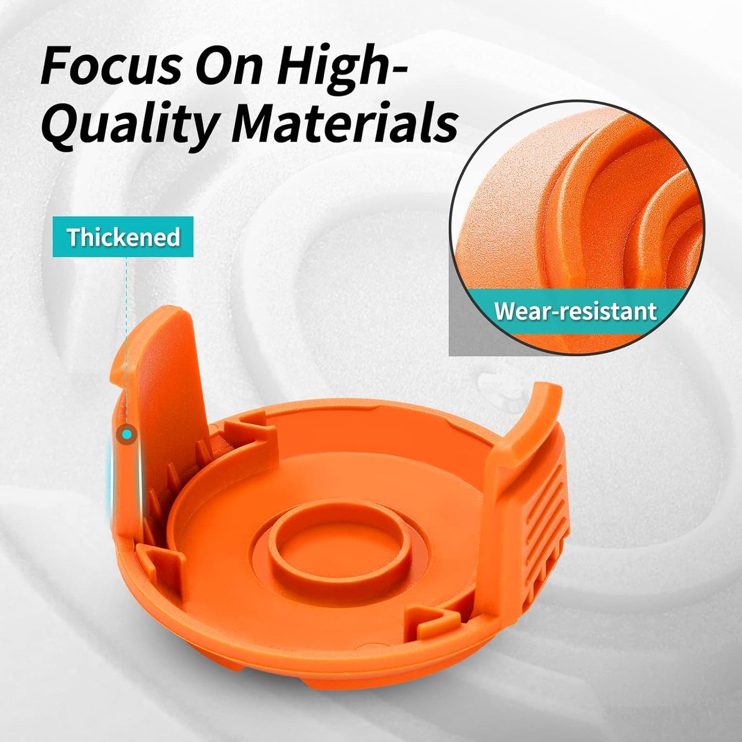 Spool Cap Cover for Worx,Trimmer Replacement Spool Cap Covers for Worx,Suitable for Worx Weed Eater (3 Pack) V1259-DP01-A-3786