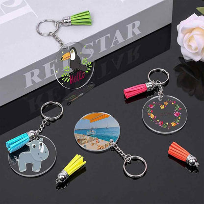 100 Pack Metal Keychains,1 Inch Split Key Chain Rings with Chain and Open Jump Rings for Keychain Making and V1259-DP01-A-3787