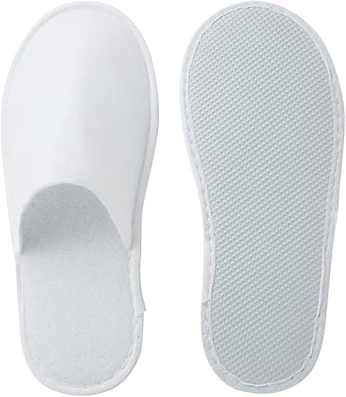 8 Pairs Spa Slippers for Men and Women, Comfortable Non-Slip Disposable Hotel Slippers, Breathable Soft V1259-DP01-A-3789