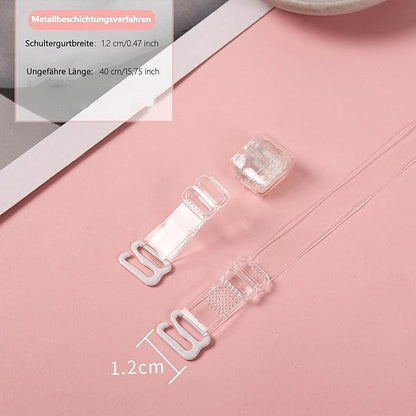 3-Pairs Clear Bra Straps,Invisible Bra Replacement Transparent Bra Straps Multiple Width Removable V1259-DP01-A-3798