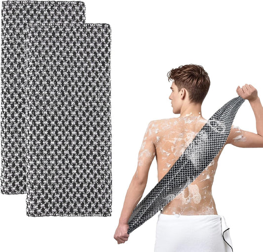 Extra Long Exfoliating Cloth, Deep Cleaning Exfoliating Towel, Reusable Exfoliating Body Scrubber (2 Pcs V1259-DP01-A-3799