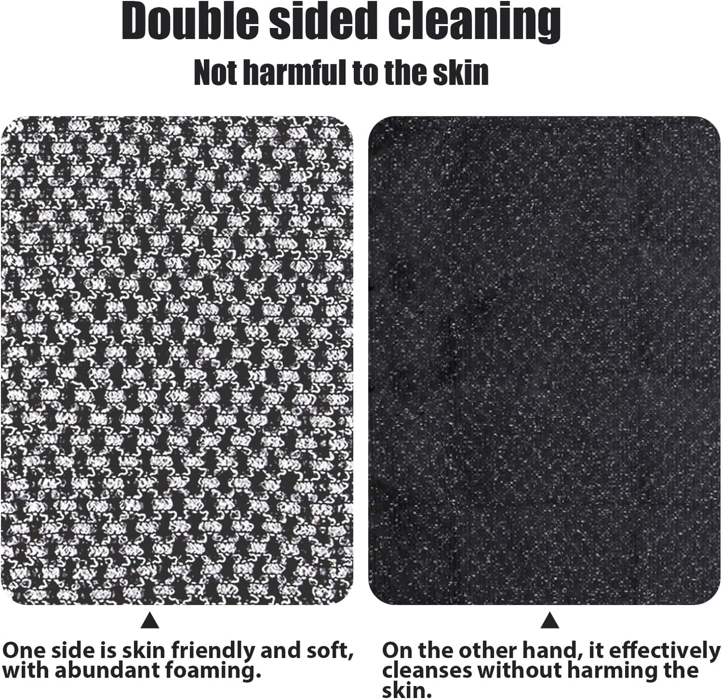 Extra Long Exfoliating Cloth, Deep Cleaning Exfoliating Towel, Reusable Exfoliating Body Scrubber (2 Pcs V1259-DP01-A-3799