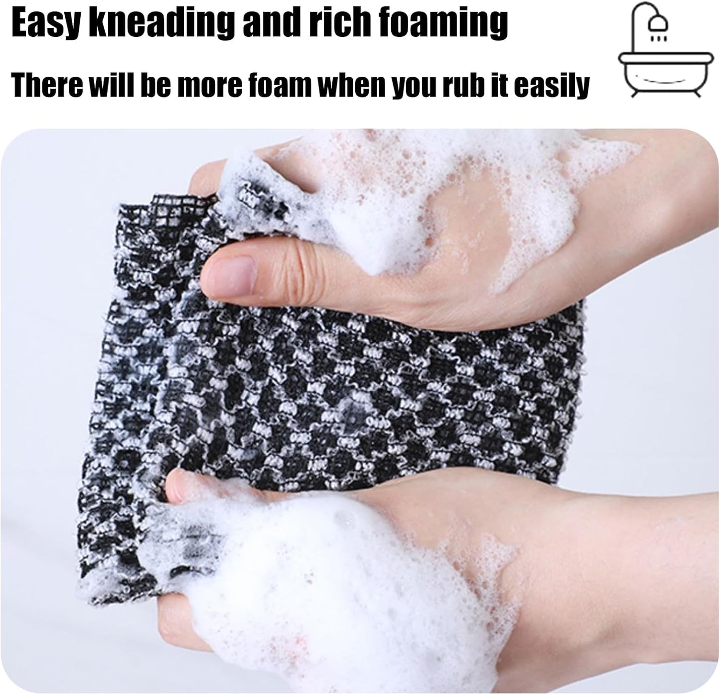 Extra Long Exfoliating Cloth, Deep Cleaning Exfoliating Towel, Reusable Exfoliating Body Scrubber (2 Pcs V1259-DP01-A-3799