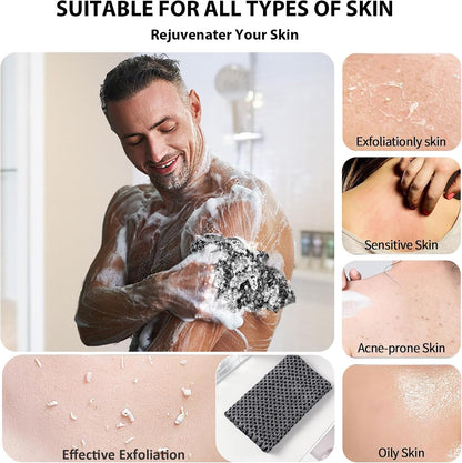 Extra Long Exfoliating Cloth, Deep Cleaning Exfoliating Towel, Reusable Exfoliating Body Scrubber (2 Pcs V1259-DP01-A-3799