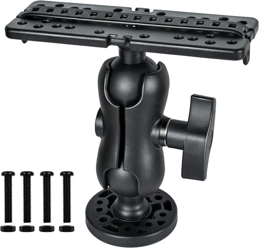 Fish Finder Mount Base, Universal 360 degrees Rotation Ball-Mount Bracket, Nylon & Stainless Steel Electronic V1259-DP01-A-3800