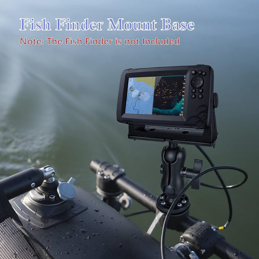 Fish Finder Mount Base, Universal 360 degrees Rotation Ball-Mount Bracket, Nylon & Stainless Steel Electronic V1259-DP01-A-3800