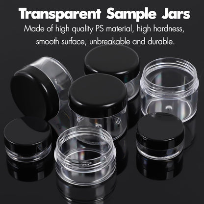 10 Pieces Small Travel Containers, 3/5/10/15/20 Gram Size for Creams, Sample With Screw Lids, 12Pcs V1259-DP01-A-3804