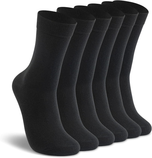 Women's Thin Merino Wool Socks, Multi Colors Soft Dress Socks,Warm Breathable Crew Casual Socks 3/6 Pairs Pack V1259-DP01-A-3807