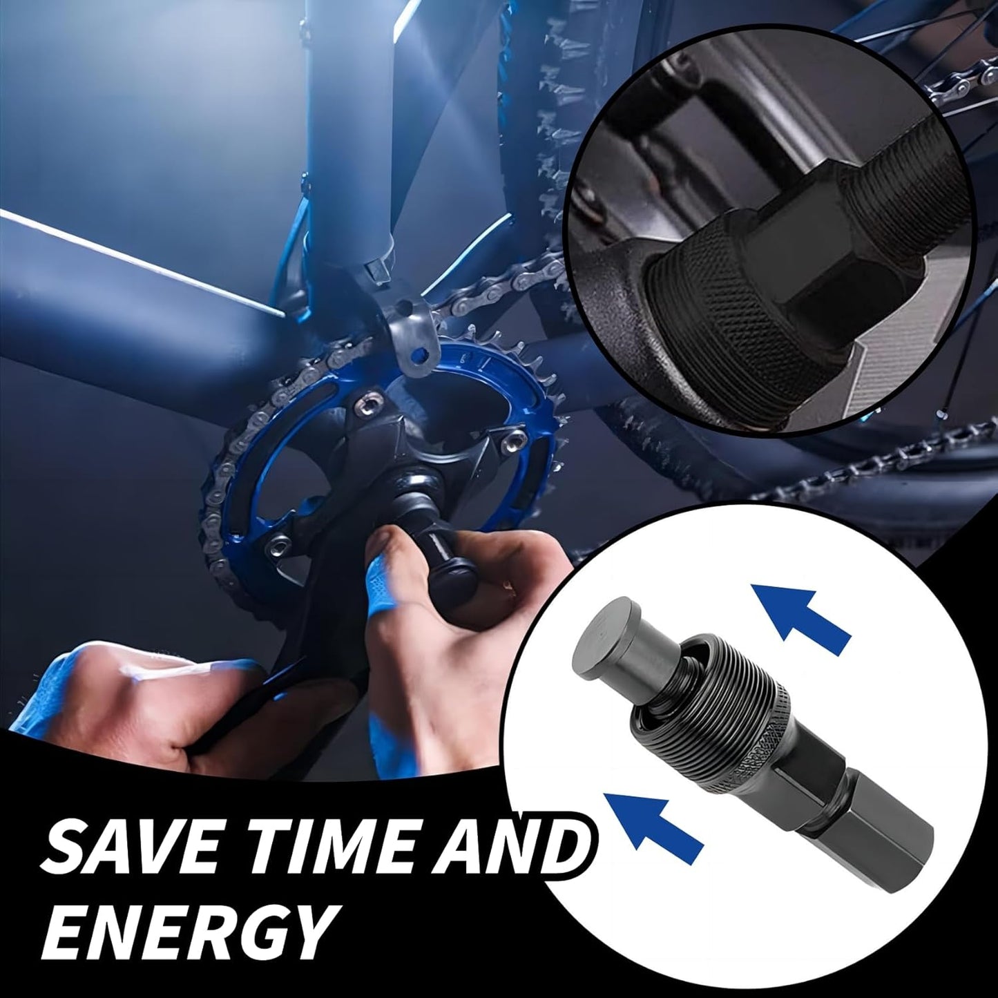 Crank Puller, Bike Crank Removal Tool, Bicycle Repair and Maintenance Disassembler, Suitable for Road Bikes, V1259-DP01-A-3811