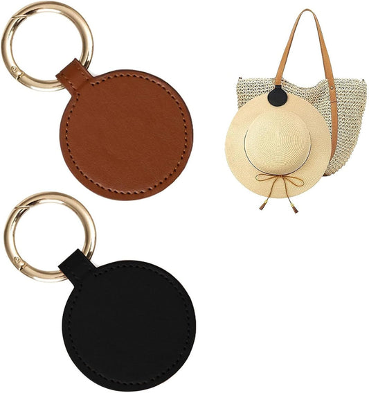 2-Pack Magnetic Hat Clips for Travel | PU Hat Clip Holders for Sun Hats & Wide-Brim Hats | Hands-Free Bag V1259-DP01-A-3814