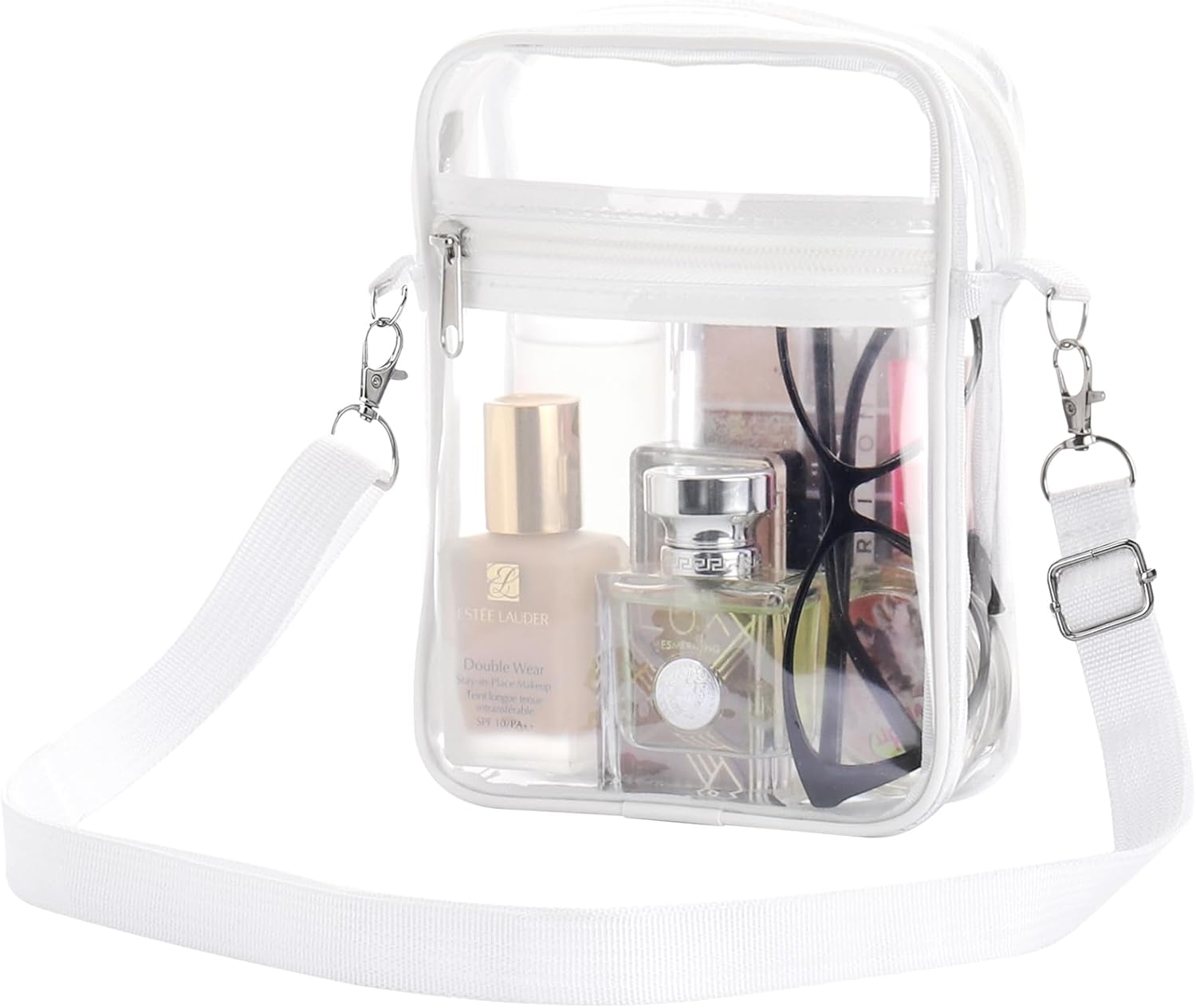 Clear Bag Stadium Approved, Clear Purse Crossbody Bag, Adjustable Shoulder Strap Clear Bags for Concerts V1259-DP01-A-3816