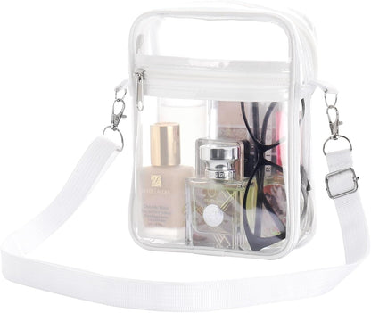 Clear Bag Stadium Approved, Clear Purse Crossbody Bag, Adjustable Shoulder Strap Clear Bags for Concerts V1259-DP01-A-3816