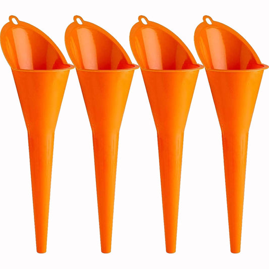 4 pcs Multi-Function Plastic Long Neck Oil Funnel - for All Automotive Oils Lubricants Engine Oils Water V1259-DP01-A-3818
