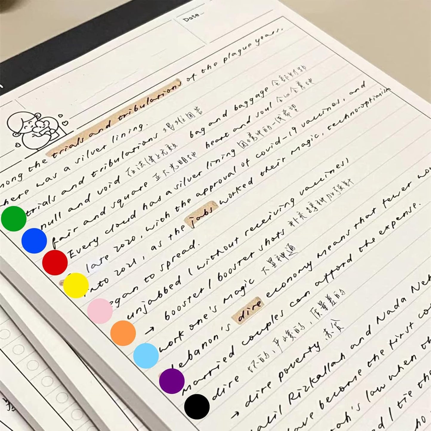 1000 PCS Color Coding Sticker, 1/2 inch Round Circle Dot Sticker Labels for Small Business, School, Office, V1259-DP01-A-3825