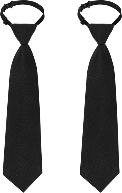 2pcs Boy's Necktie Pre-tied Adjustable Neck Strap Tie for Wedding Graduation School Uniforms V1259-DP01-A-3832