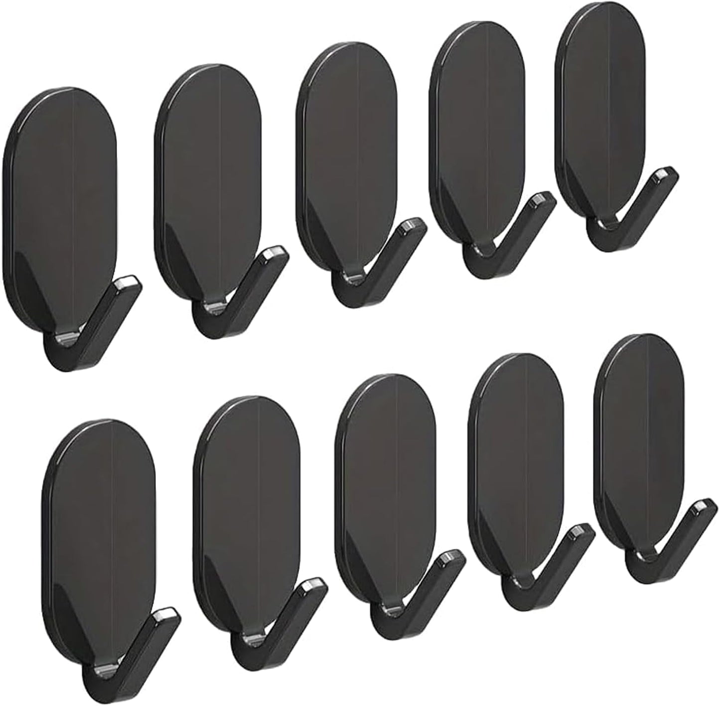 Heavy-Duty Adhesive Wall Hooks, 10-Pack - No-Drill, Damage-Free Installation for Multi-Purpose Use in V1259-DP01-A-3834