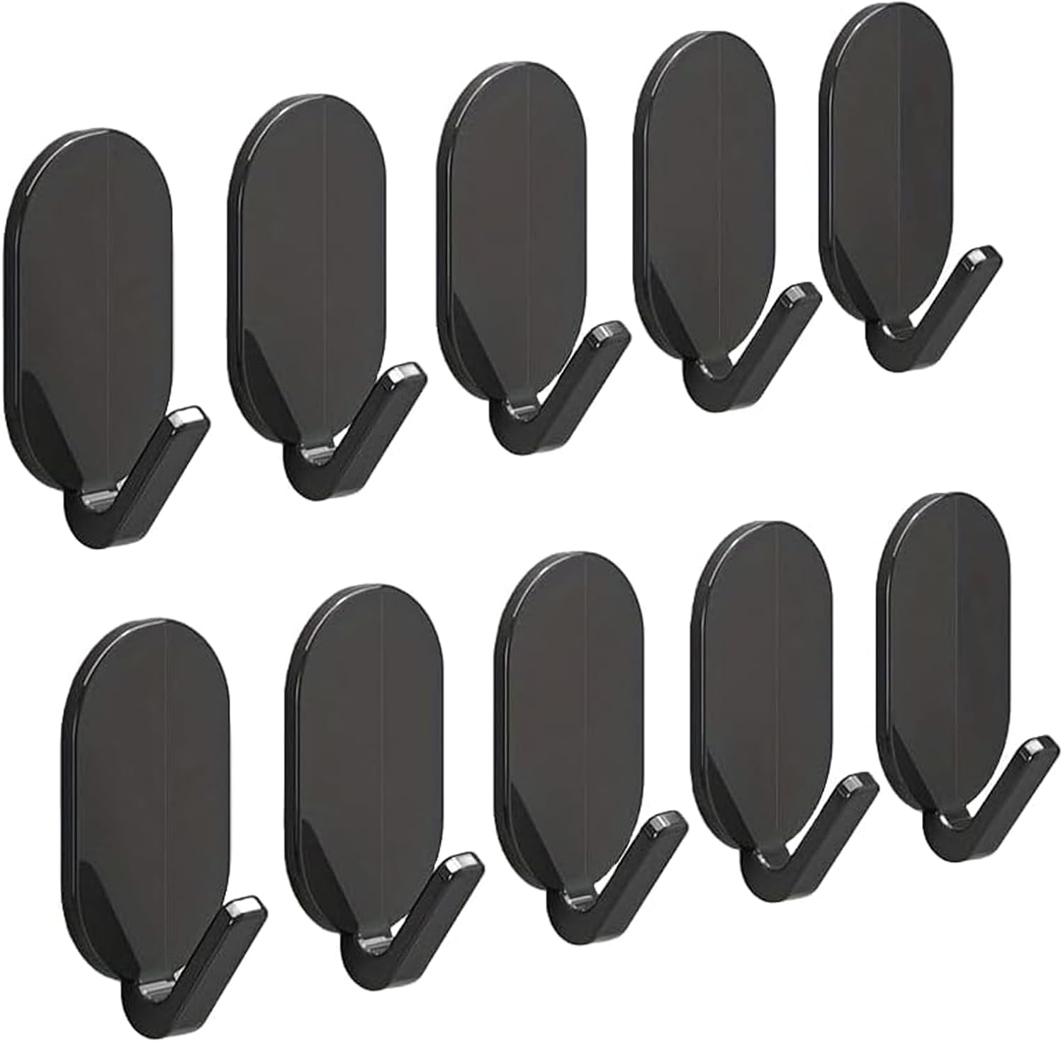 Heavy-Duty Adhesive Wall Hooks, 10-Pack - No-Drill, Damage-Free Installation for Multi-Purpose Use in V1259-DP01-A-3834