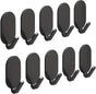 Heavy-Duty Adhesive Wall Hooks, 10-Pack - No-Drill, Damage-Free Installation for Multi-Purpose Use in V1259-DP01-A-3834