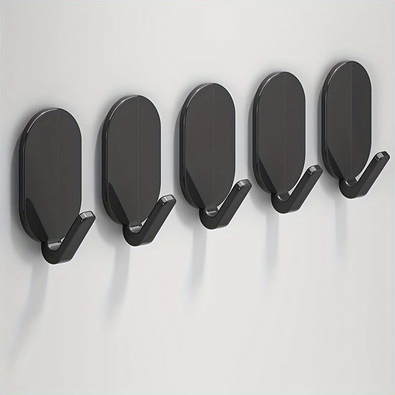 Heavy-Duty Adhesive Wall Hooks, 10-Pack - No-Drill, Damage-Free Installation for Multi-Purpose Use in V1259-DP01-A-3834