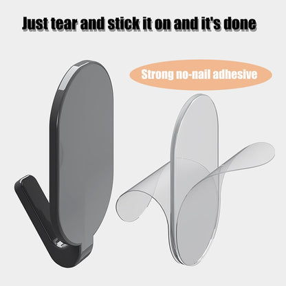 Heavy-Duty Adhesive Wall Hooks, 10-Pack - No-Drill, Damage-Free Installation for Multi-Purpose Use in V1259-DP01-A-3834