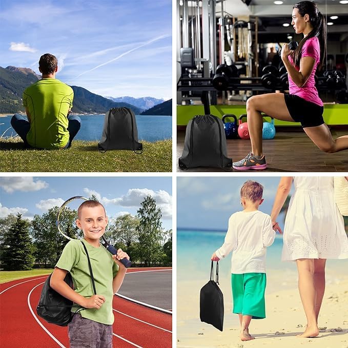 4Pcs Drawstring Backpack Bags Sports Cinch Sack String Backpack Storage Bags for Gym Traveling V1259-DP01-A-3835