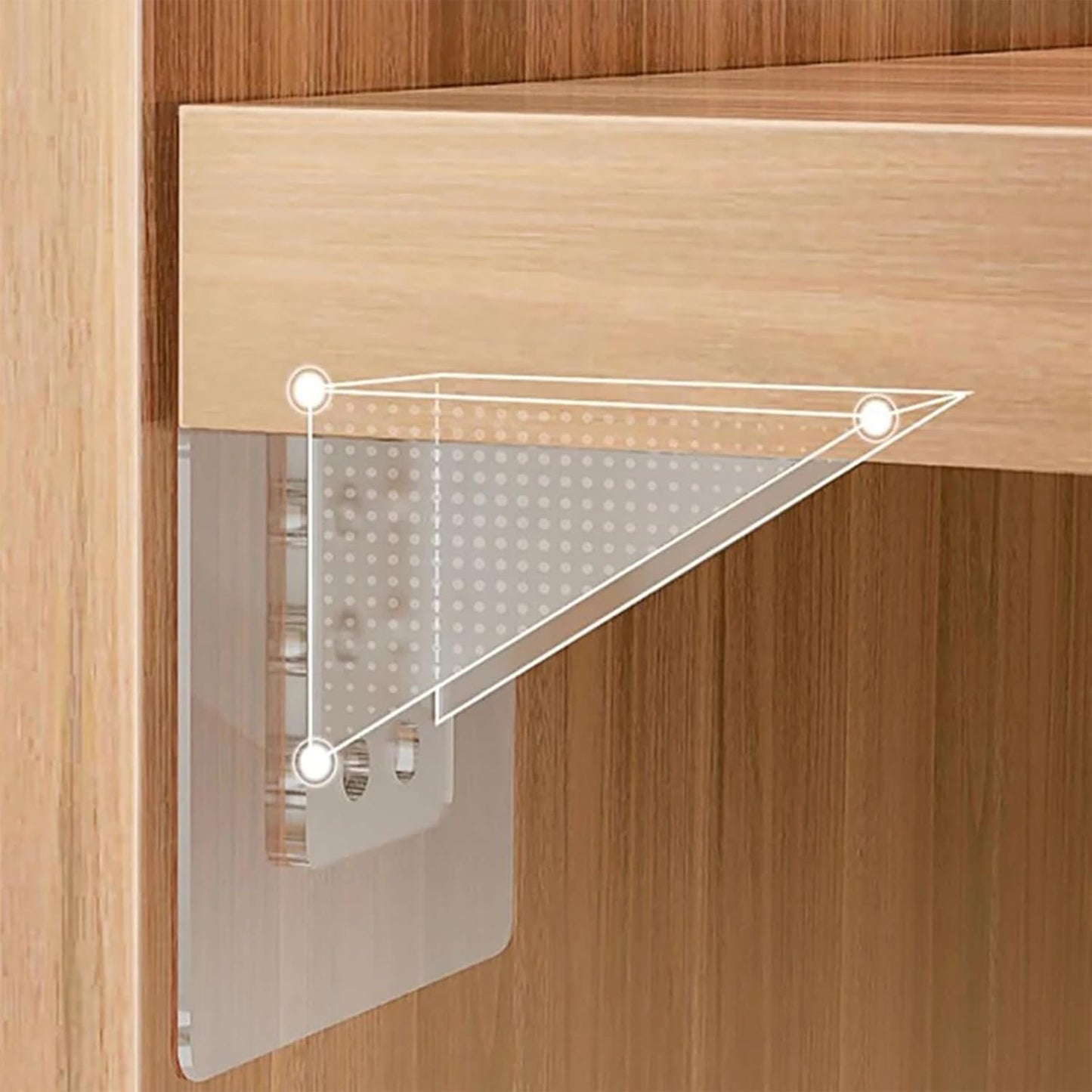 12Pcs Punch Free Shelf Support Peg, Self Adhesive Support Shelf Bracket, Strong Load Bearing for Shelves V1259-DP01-A-3837