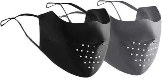 2Pcs Sun Protection Mask Breathable UV Masks UPF 50+ Face Mask for Women Reusable Soft Sunscreen Mask V1259-DP01-A-3841