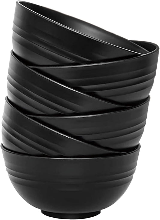 Unbreakable Wheat Straw Cereal Bowls Set of 6, 24 oz Microwave and Dishwasher Safe Lightweight Soup and Salad V1259-DP01-A-3846