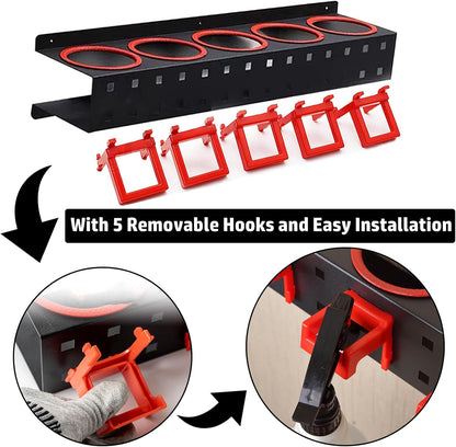 Spray Bottle Storage Rack, Wall-Mounted Spray Bottle Rack Holder, Garage Organizer Hanging Rail Car Beauty V1259-DP01-A-3857