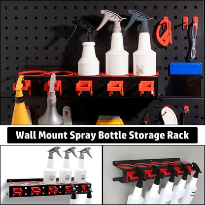 Spray Bottle Storage Rack, Wall-Mounted Spray Bottle Rack Holder, Garage Organizer Hanging Rail Car Beauty V1259-DP01-A-3857