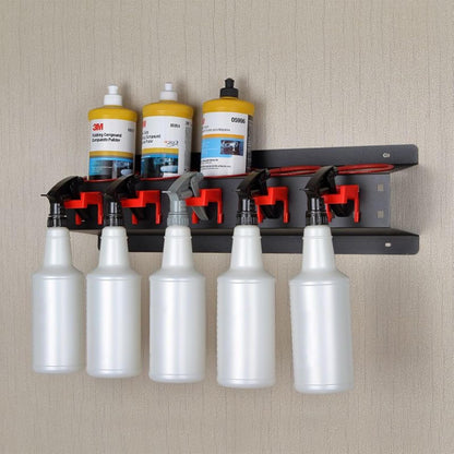 Spray Bottle Storage Rack, Wall-Mounted Spray Bottle Rack Holder, Garage Organizer Hanging Rail Car Beauty V1259-DP01-A-3857