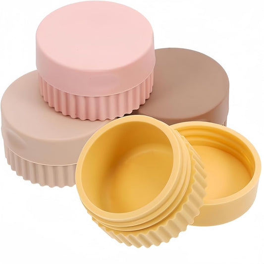 Travel Size Containers, Silicone Travel Jars for Creams Lotions Containers with Lids Leak Proof Small Travel V1259-DP01-A-3859